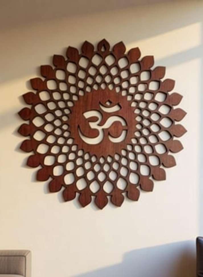arpita crafts decorative wooden wall hanging home office kitchen decor item om star