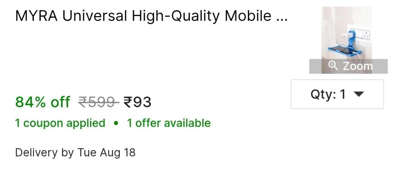 MYRA Universal High-Quality Mobile Holder Charging Pad Mobile Holder Price in India - Buy MYRA Universal High-Quality Mobile Holder Charging Pad Mobile Holder online at Shopsy.in