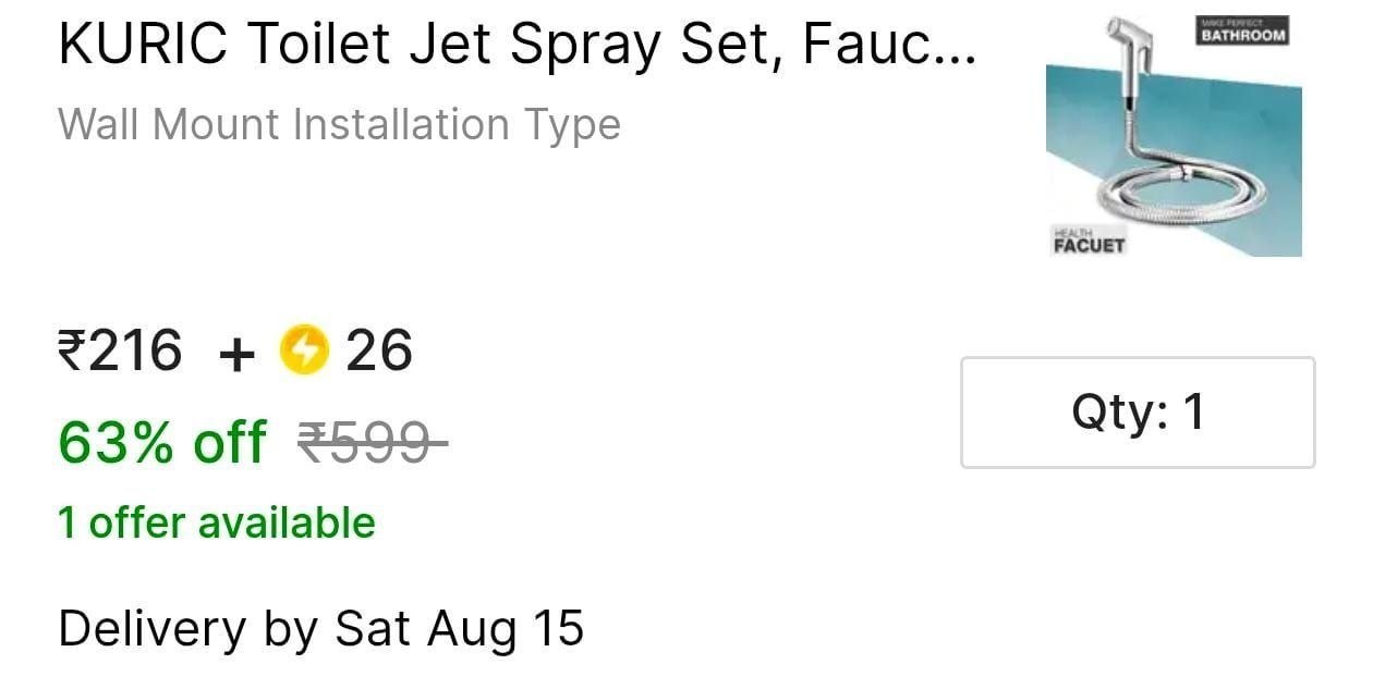 KURIC Toilet Jet Spray Set, Faucet Set Bathroom, Hand Shower for Toilet, Toilet Bidet ABS Health Faucet Set with SS-304 Grade 1 Meter Flexible Tube and Wall Hook Health  Faucet Price in India - Buy KU