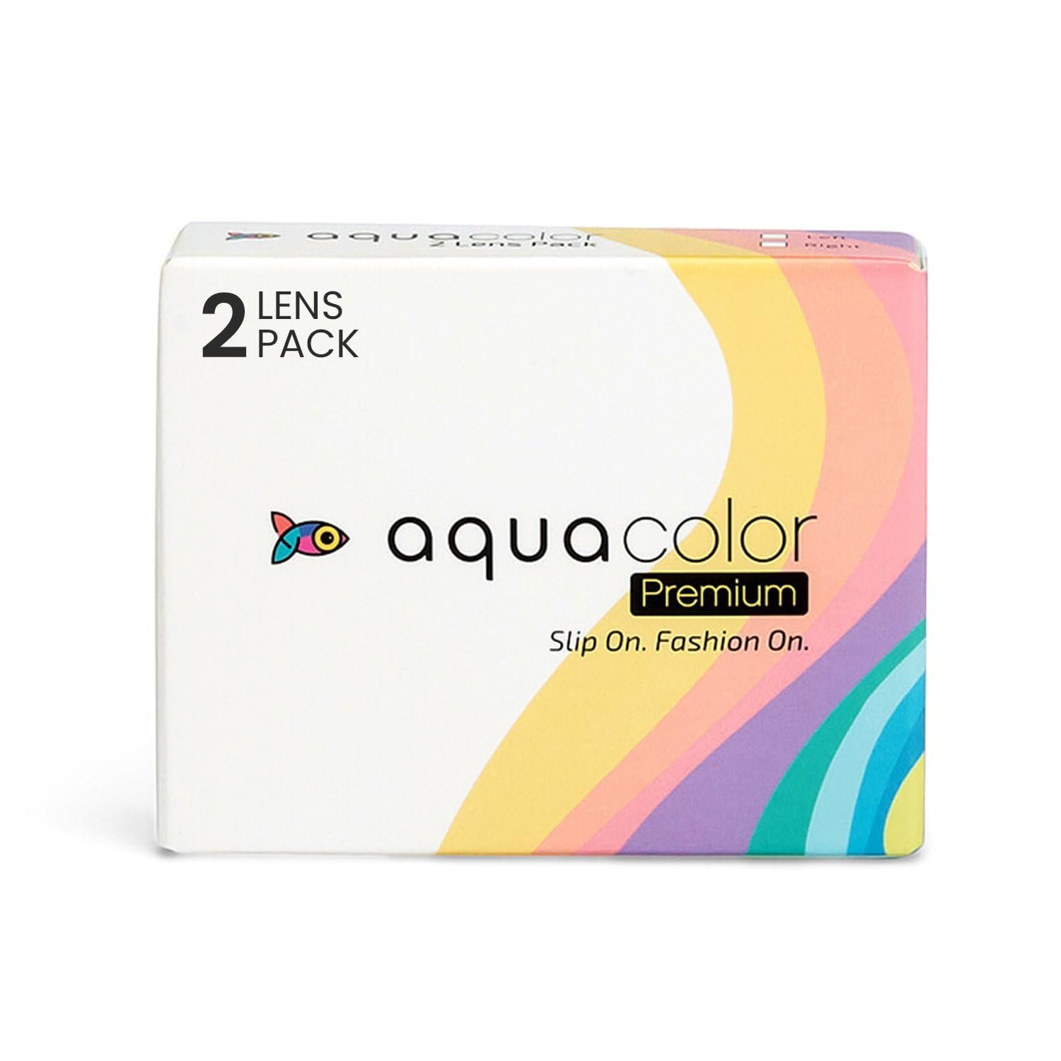 Aquacolor Monthly Disposable Premium Flirty Blue Color Contact Lens (2 Lens Pack/Box) and 0 Power