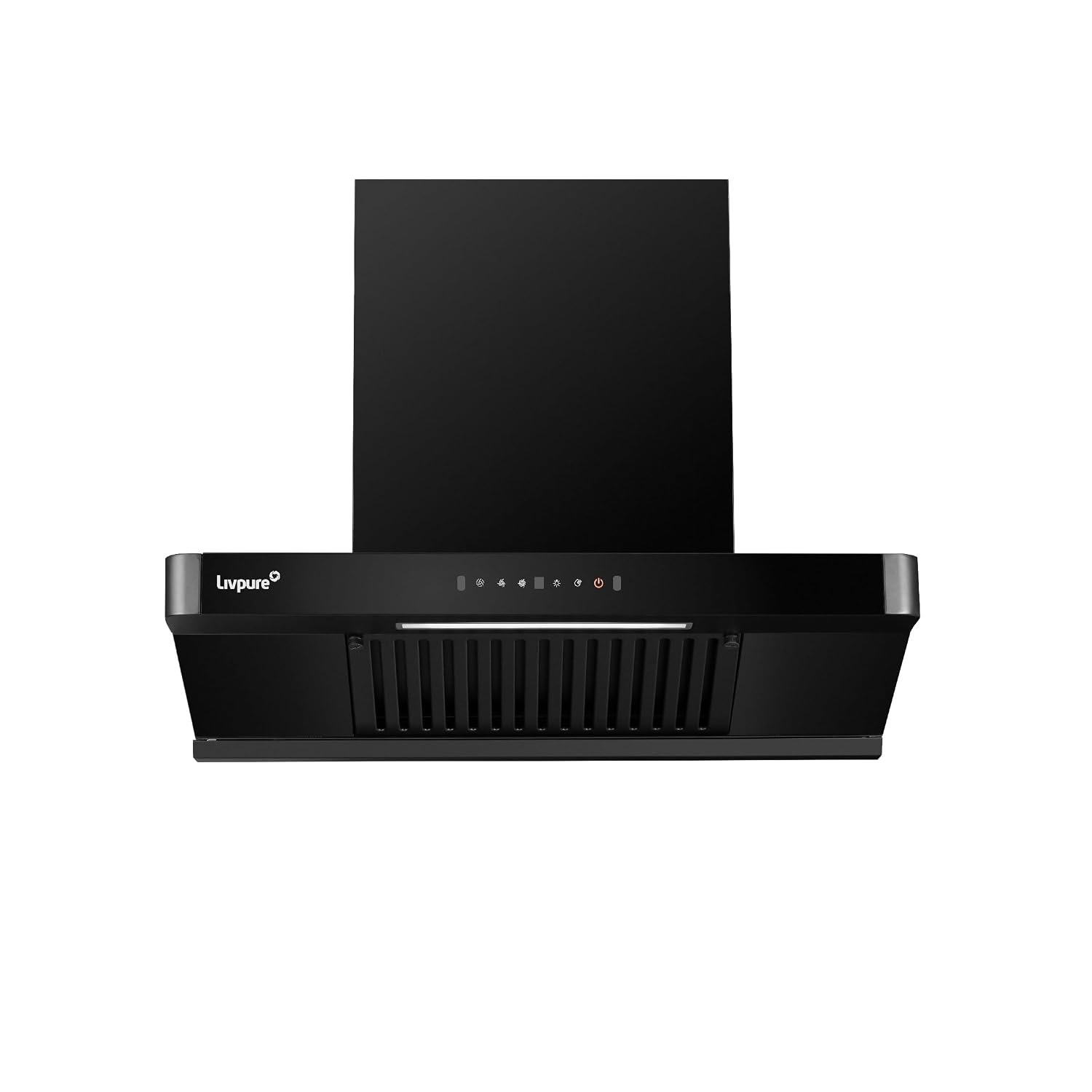 Livpure Altima 60 cm 1550m3/hr T-Shape Double Layer Baffle Filter Kitchen Chimney | Motor Power 200W | I-Magic Autoclean10 Years Warranty On Motor (2.5 Year Comprehensive) by Livpure | Black