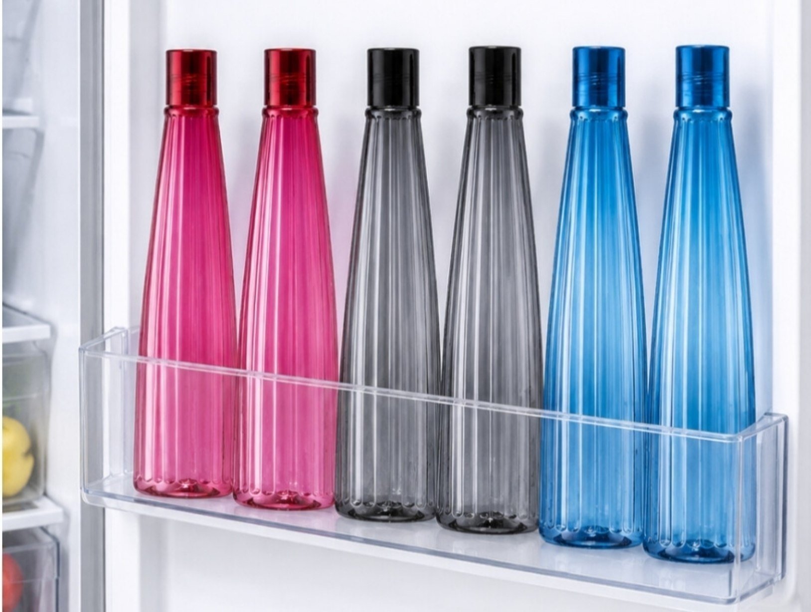 APPPY Pack of 6 Tower Shape Unbreakable BPA Free Fridge Bottle For Home, Office, Gym 1000 ml Bottle Plastic Price in India - Buy APPPY Pack of 6 Tower Shape Unbreakable BPA Free Fridge Bottle For Home