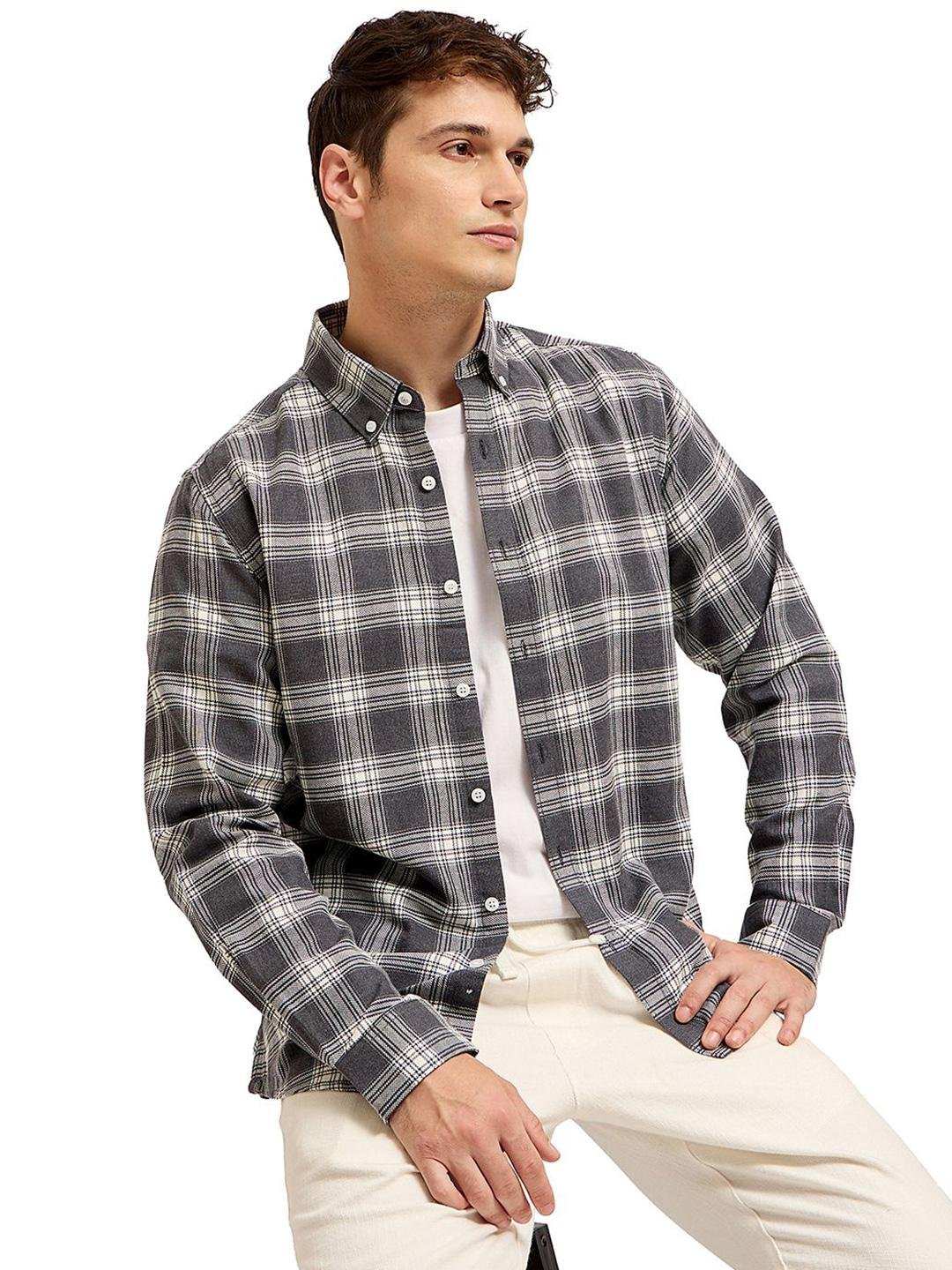 Buy Mast & Harbour Men Comfort Tartan Checks Opaque Checked Casual Shirt -  - Apparel for Men