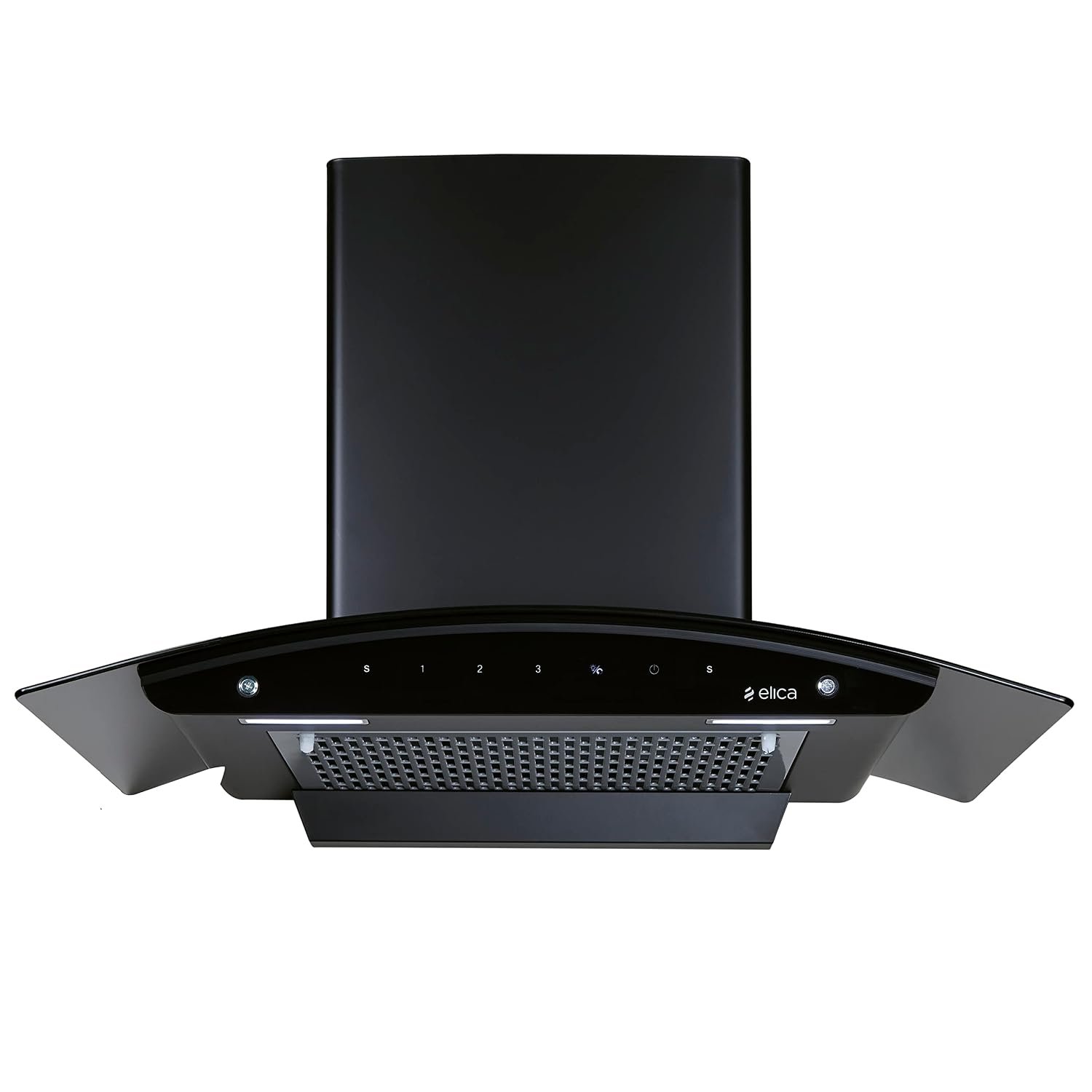 Elica 90cm 1350 m3/hr Filterless Autoclean Kitchen Chimney with 10 Years Motor & 5 Years Comprehensive Warranty | FL 900 SLIM HAC MS NERO | Black | Touch Control with Motion Sensor Control
