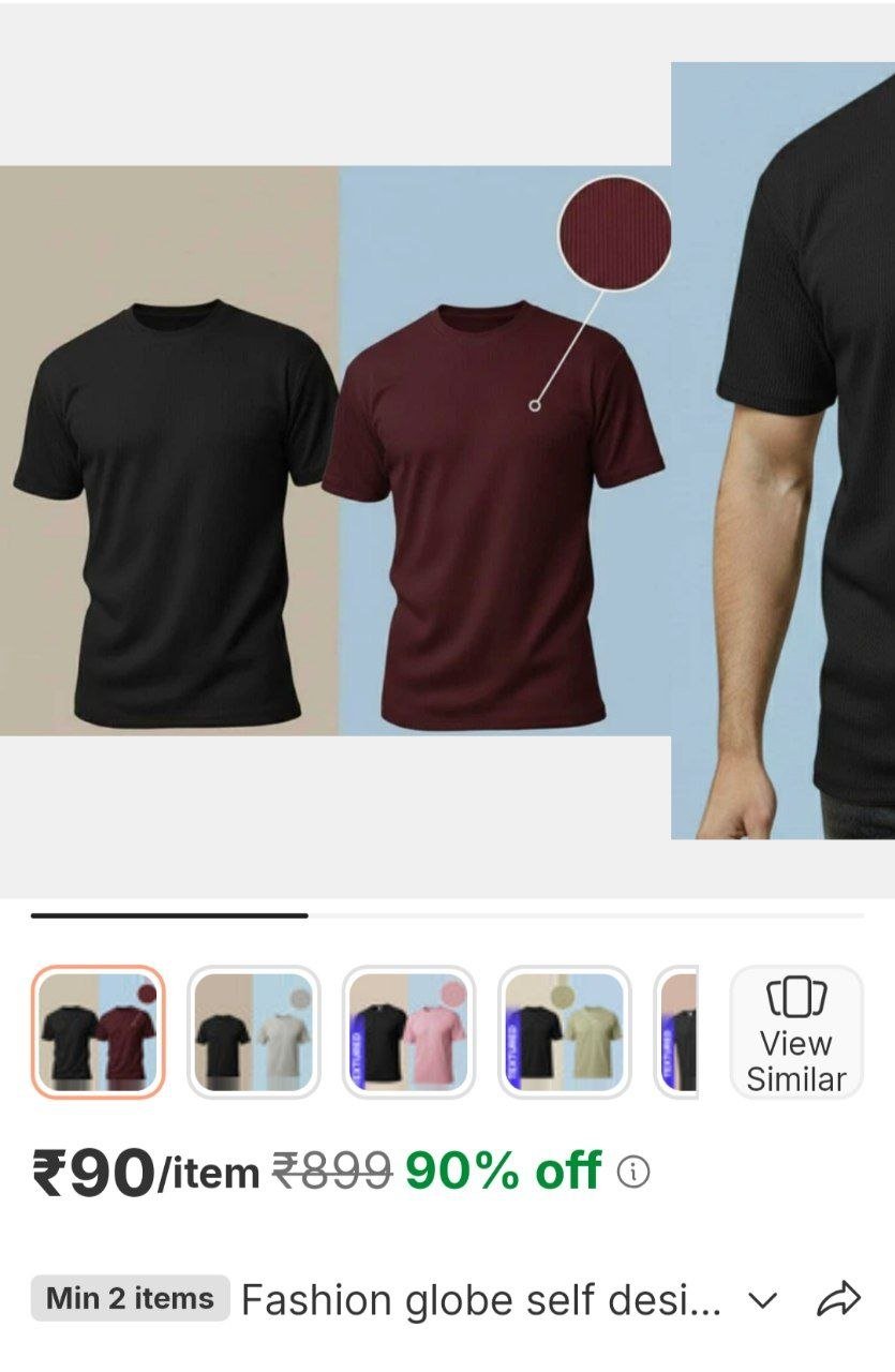 Fashion Globe Self Design Men Multicolor T-Shirt Price in India - Buy Fashion Globe Self Design Men Multicolor T-Shirt online at Shopsy.in