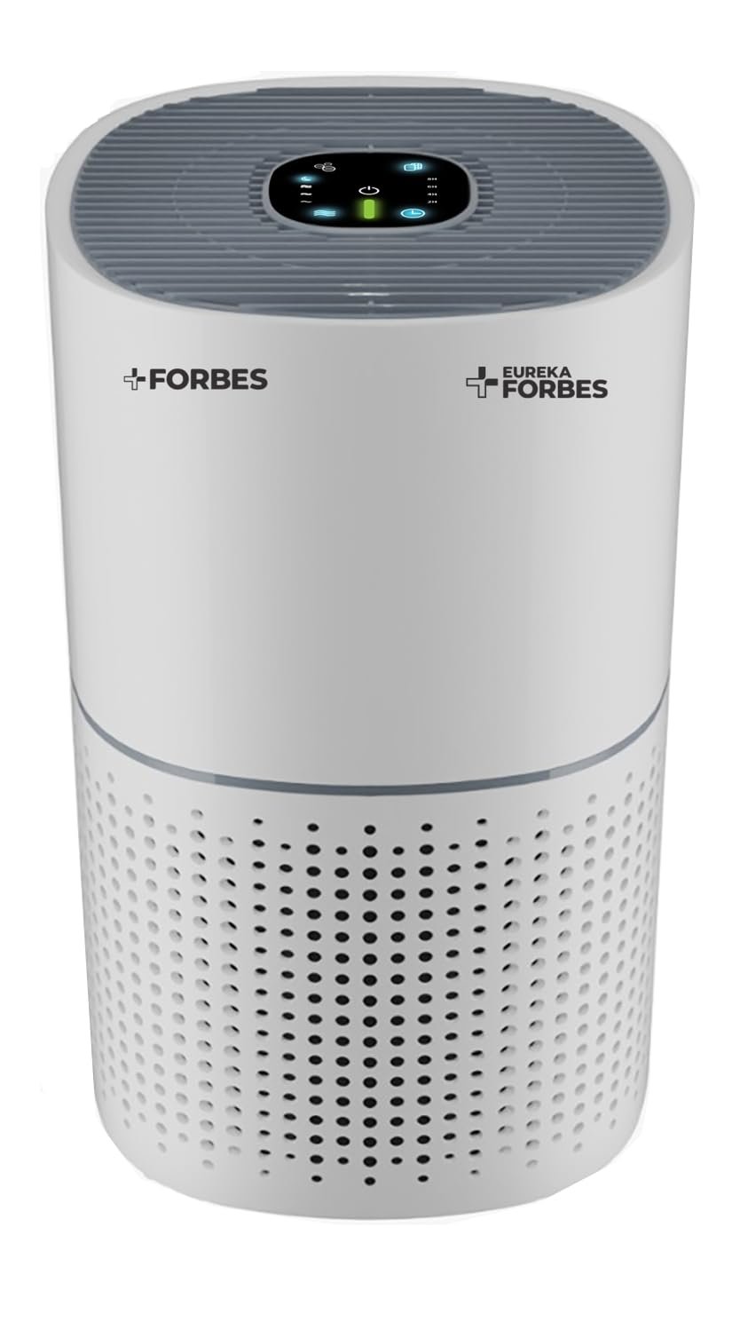 Eureka Forbes 270 Air Purifier for Home |True HEPA H13 Filter & Real-time AQI Indicator |1.5-2 Yrs Filter Life* | Removes 99.97% PM2.5, Dust, Allergens, Bacteria & Pollen | Covers up to 365 Sq