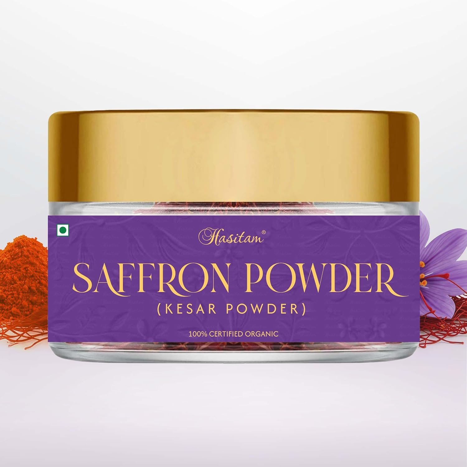 Hasitam SAFFRON Powder 5Gm, World's Finest Wonder Spice Saffron (Kesar), Kumkuma Puvva Certified (A++++) Quality Value Pack Kashmiri Kesar Powder Ideal for Sweets, Tilak, Milk, Skin And Face 5gm (