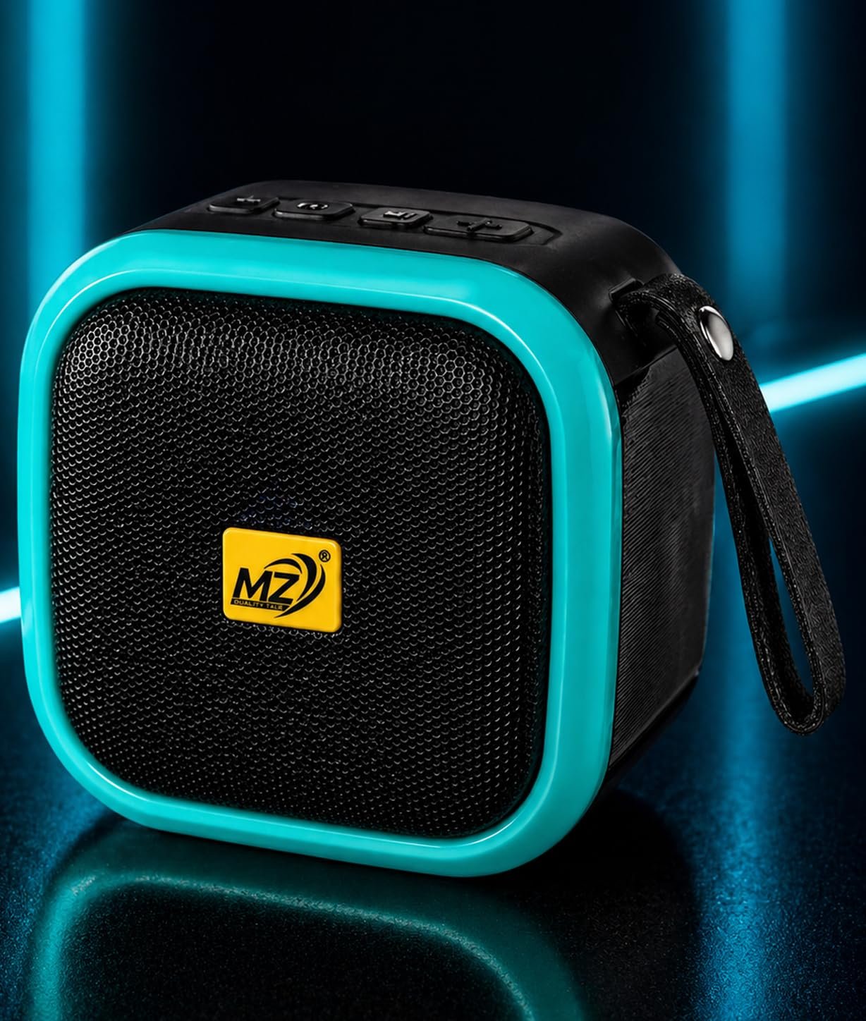 10W Wireless Bluetooth Speaker with Deep Bass, TWS Function, Type-C Fast Charging, 3–5 Hours Playtime, Portable Mini Speaker with FM/USB/TF Card Support & Bluetooth 5.0 (Aqua)