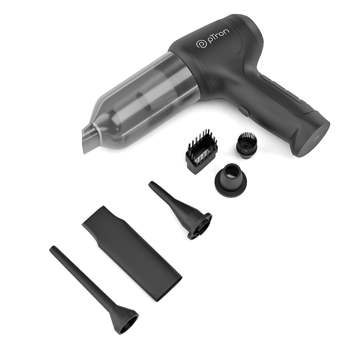 pTron NeoVac X1 14kPA Powerful Suction 80W Cordless Handheld Car/Home Vacuum Cleaner with Blower, HEPA Filter, High Torque DC Motor, Compact & Lightweight, Rechargeable, Multiple Attachments (Blac