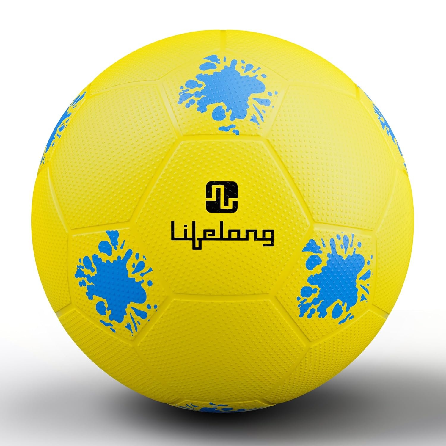 Lifelong Football Lightweight PVC Ball for Kids & Adults, Ideal for Beach, Pool, Indoor & Outdoor Play, Soft Training Football for All Age - Size 5 (Age 13+ Years, Yellow)