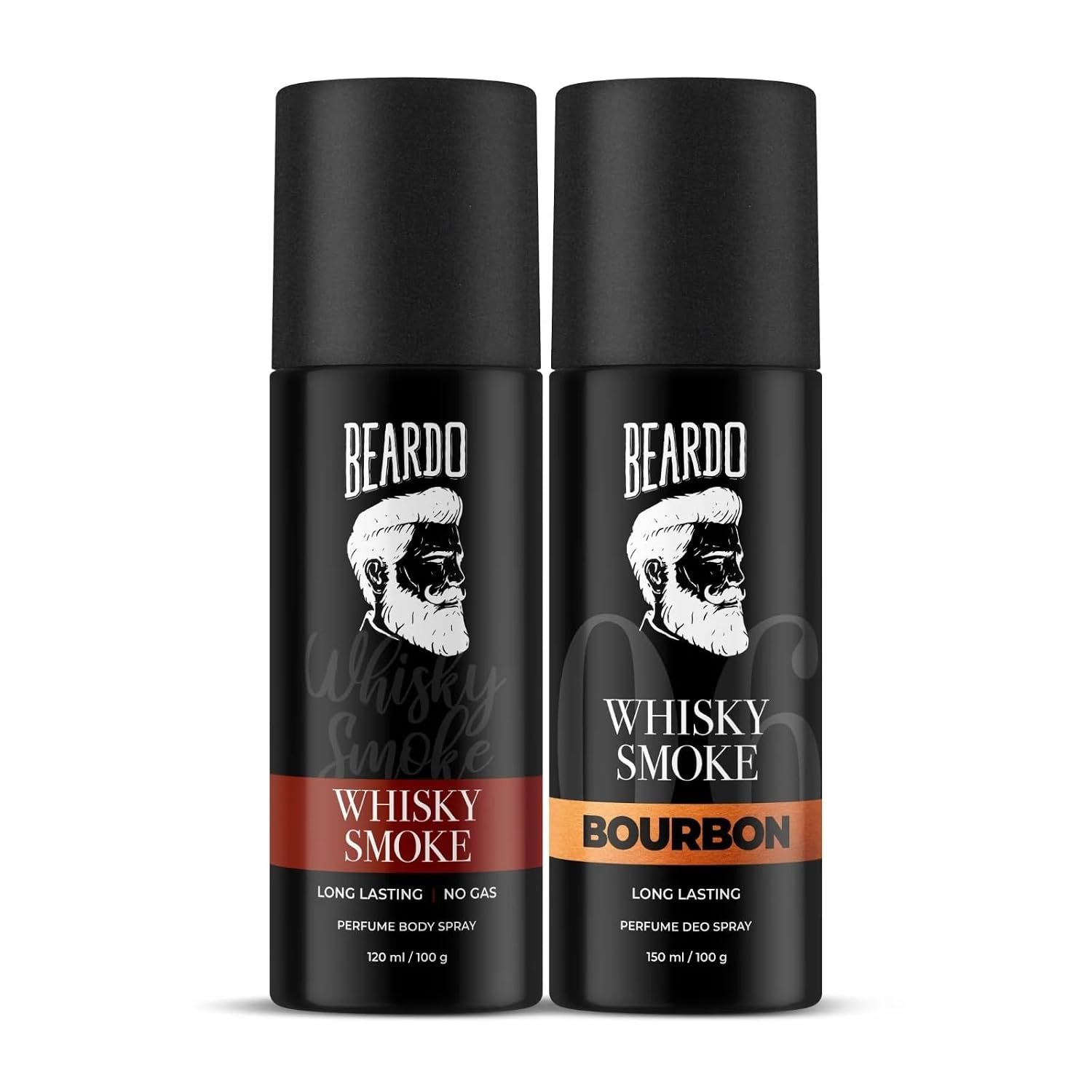 Beardo Whisky Smoke & Bourbon Perfume Body Spray (Set of 2) Spicy, Woody Oudh Deo for Men Long Lasting |Date night Deodorant for Men | Fresh Scent | Valentines day gift for husband | Gift for boyf