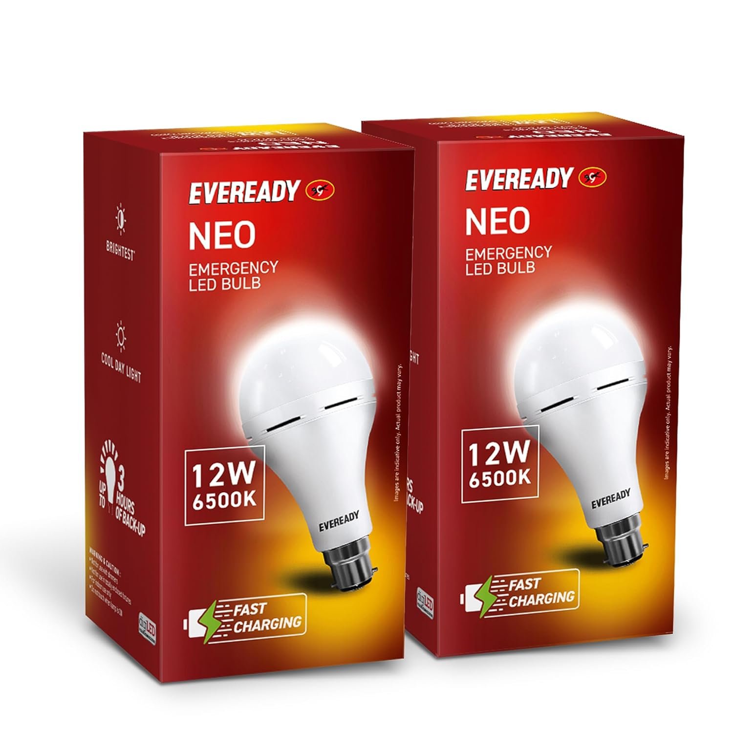EVEREADY 12W B22D Emergency Inverter LED Bulb | Cool Day Light (6500K), Energy Efficient, 4 Hour Battery Backup, Li-ion Battery Inside (2)