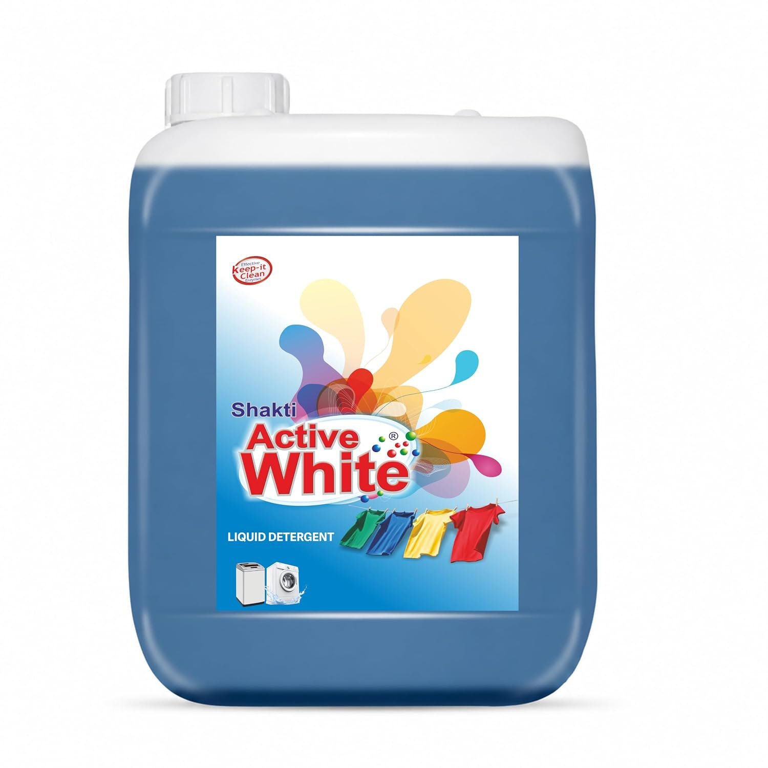 Active White Ultra Liquid Detergent - 10L Mega Jar | Lavender Fragrance | Powerful Stain Remover | Suitable for Front Load & Top Load Washing Machines & Bucket Wash | Gentle on Clothes