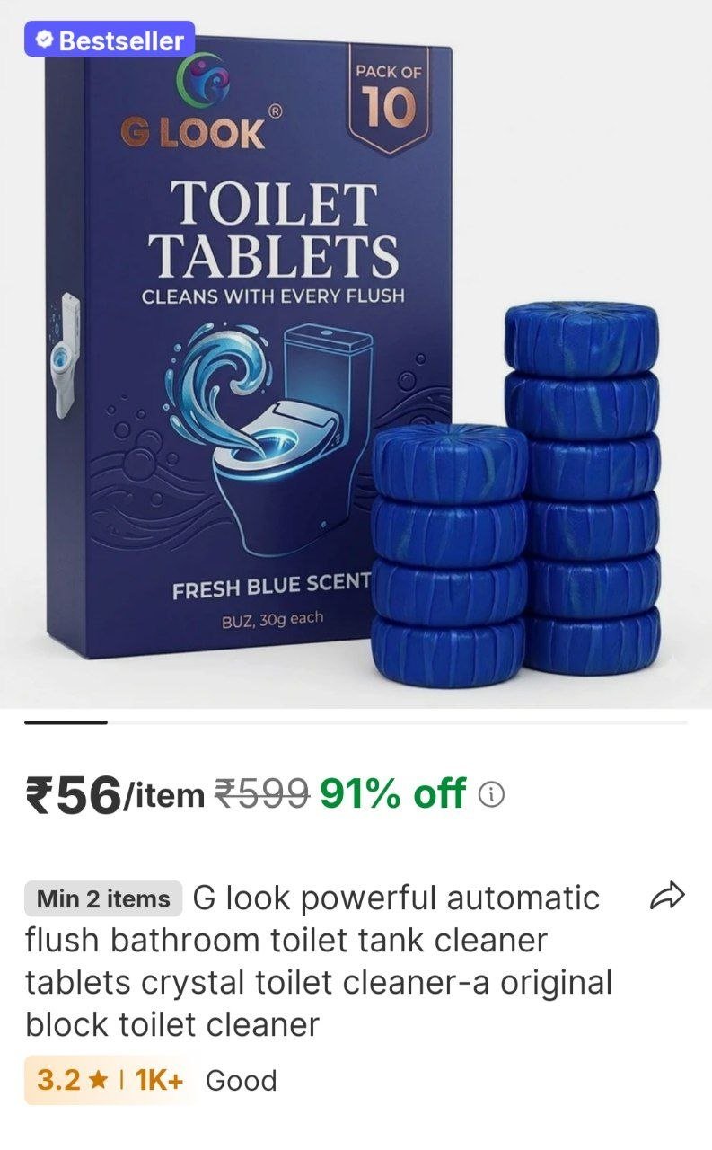 G LOOK Powerful Automatic Flush Bathroom Toilet Tank Cleaner Tablets Crystal Toilet Cleaner-A Original Block Toilet Cleaner Price in India - Buy G LOOK Powerful Automatic Flush Bathroom Toilet Tank Cl