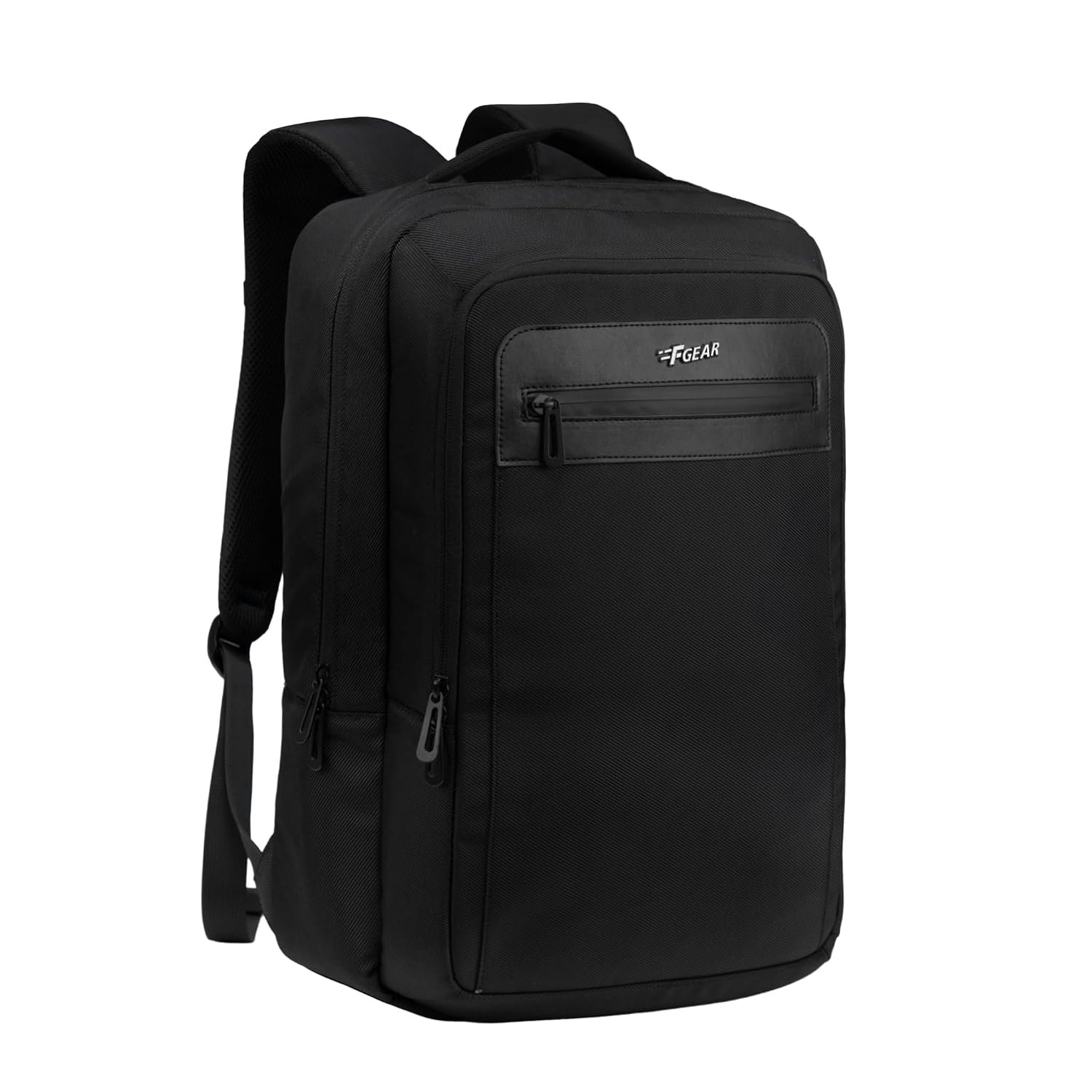 F Gear Kingsley 24L Premium Black Tech Laptop Backpack with Type-C Charging Port|2 Compartments, 1 Front Pockets & 1 Hidden Pocket|Fits 17-inch Laptop|Executive & Travel Bag|Men & Women