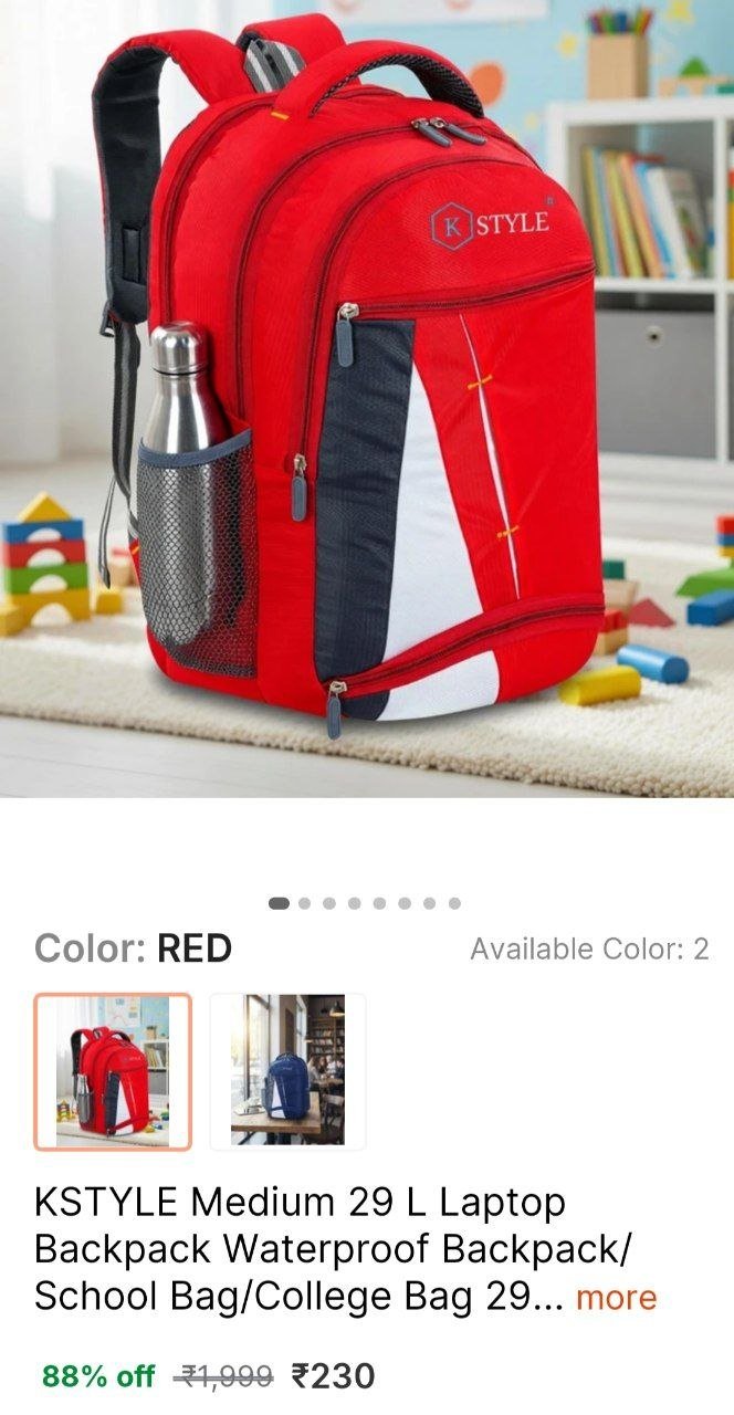 KSTYLE Medium 29 L Laptop Backpack Waterproof Backpack/School Bag/College Bag 29 L Laptop Backpack Price in India - Buy KSTYLE Medium 29 L Laptop Backpack Waterproof Backpack/School Bag/College Bag 29