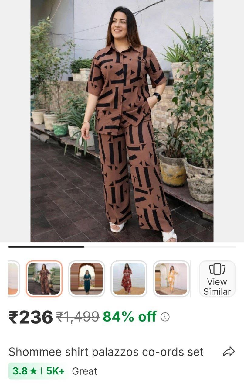shommee Shirt Palazzos Co-ords Set Price in India - Buy shommee Shirt Palazzos Co-ords Set online at Shopsy.in