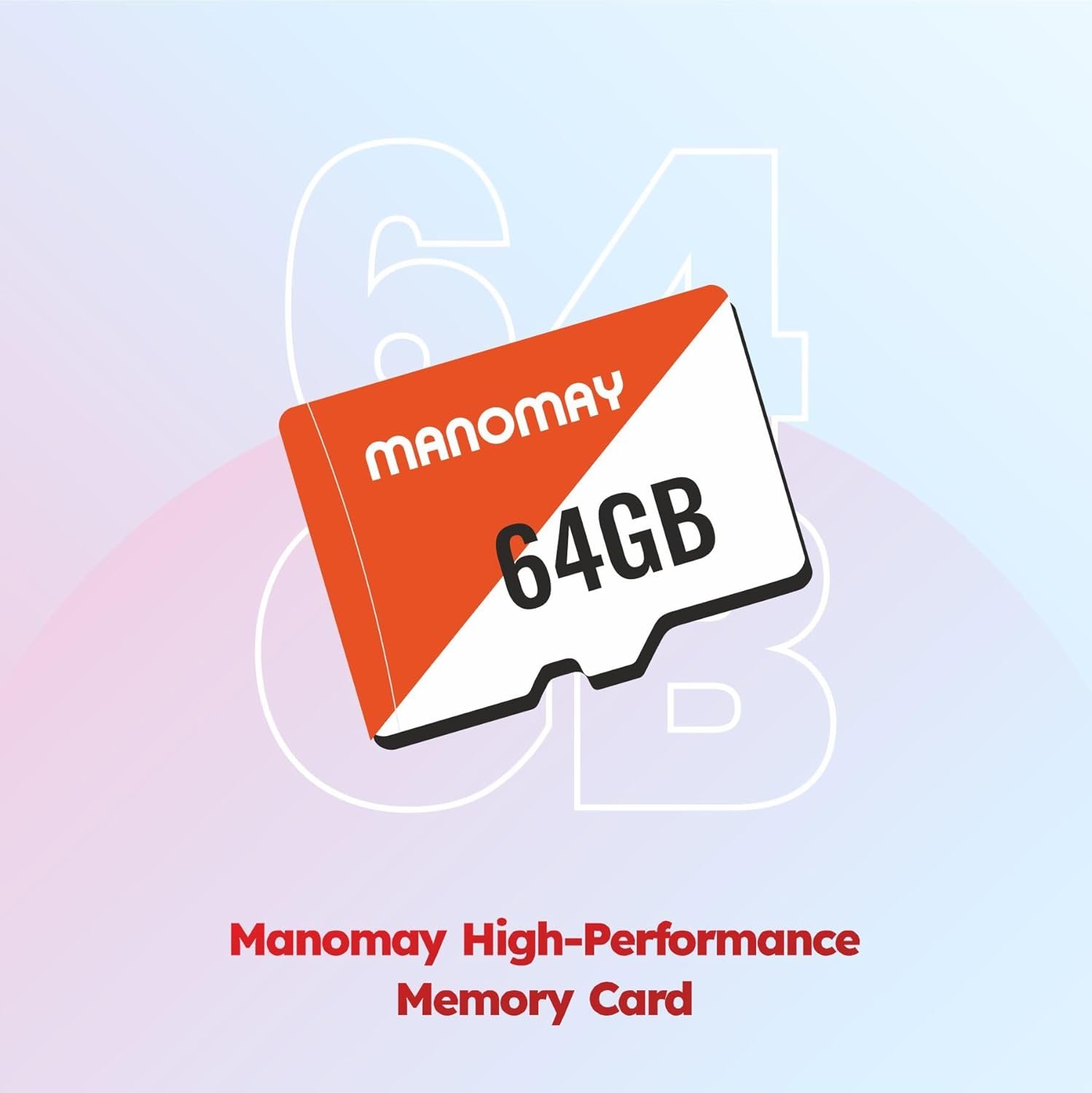 Manomay 64GB Micro Memory Card, High Speed Storage Card for Smartphones, Tablets, Cameras (64 GB)