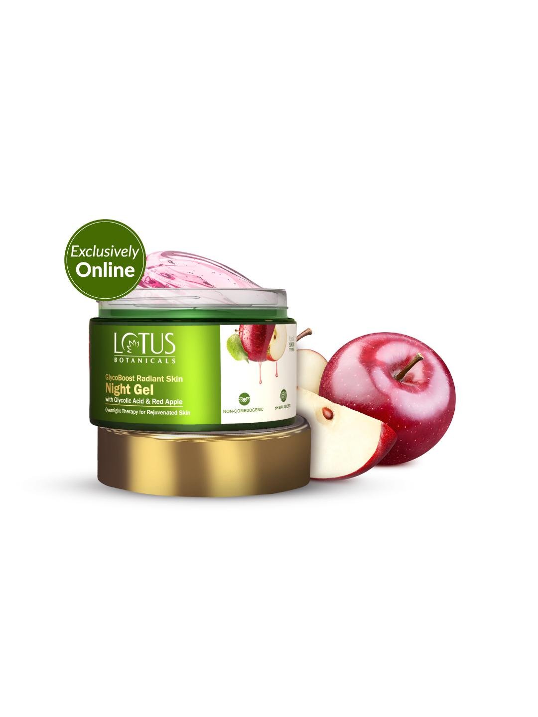 Buy Lotus Botanicals GlycoBoost Radiant Skin Night Gel With Glycolic Acid & Red Apple   50 G -  - Personal Care for Women