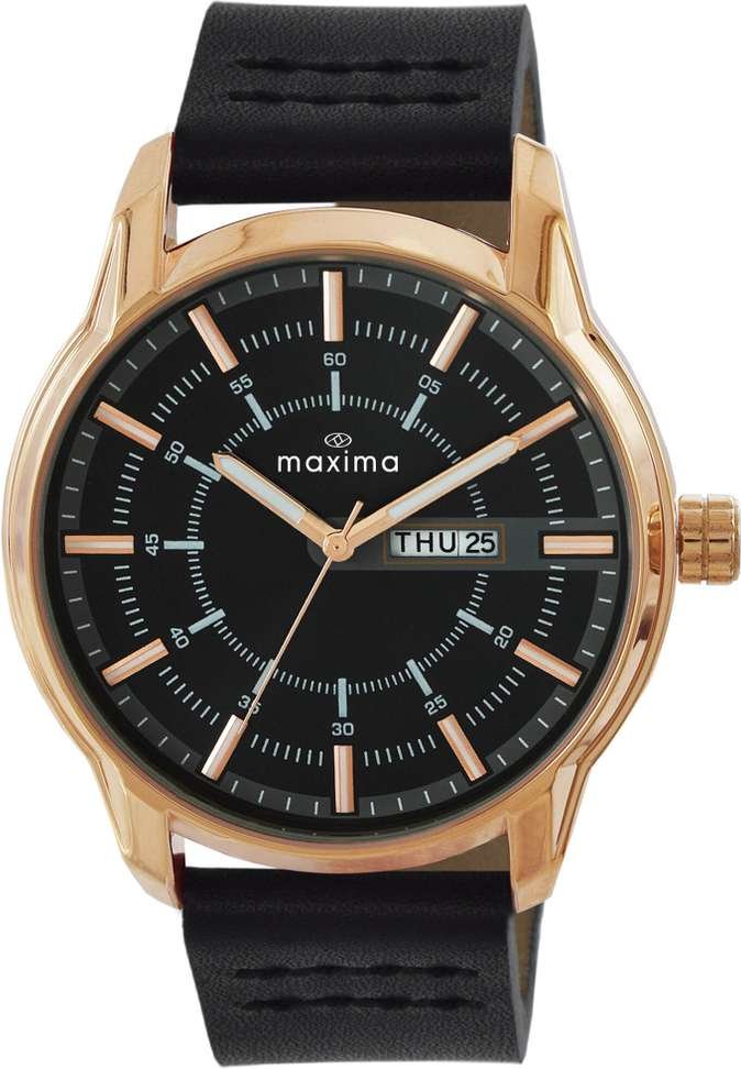 maxima attivo rose gold analog watch men