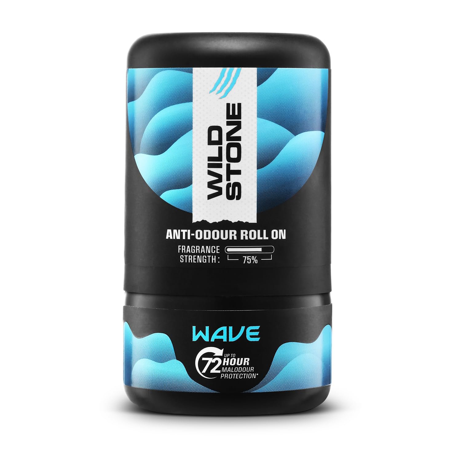 Wild Stone Wave Anti-Odour Roll On For Men, 50ml | Up to 72-Hour Odour Control | With Sea Minerals & Niacinamide | Skin Friendly & Itch Free Deodorant Roll On | Long-Lasting Freshness