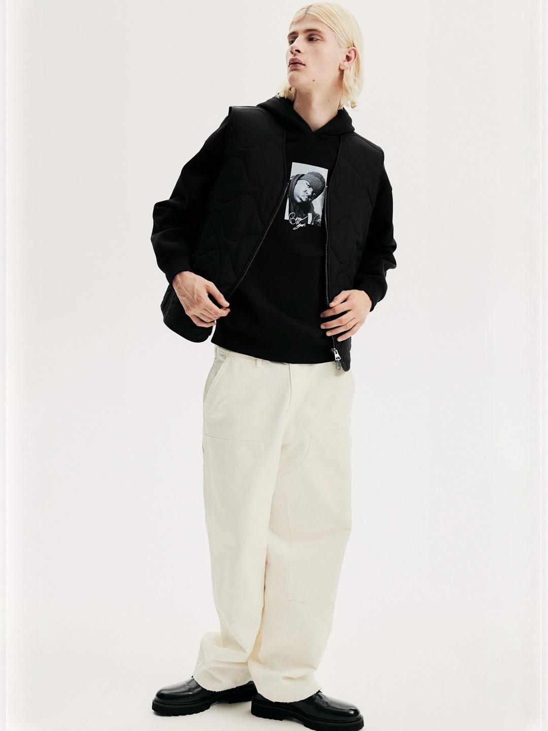 Buy H&M Oversized Fit Printed Hoodie -  - Apparel for Men