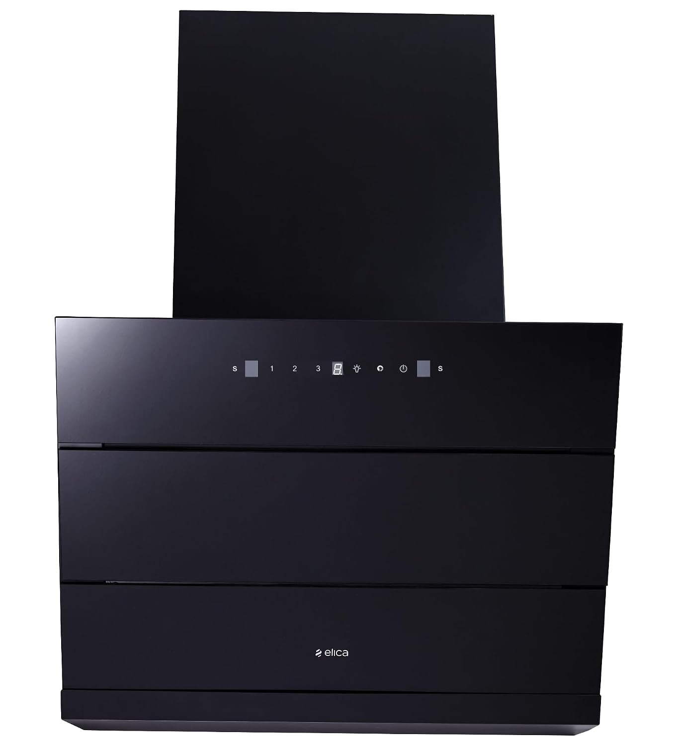 Elica 60cm 1350 m3/hr Filterless Autoclean Angular Kitchen Chimney with 15 Years Motor & 5 Years Comprehensive Warranty | EFL 3V 601 HAC LTW MS NERO | Black | Touch + Motion Sensor Control | Slant