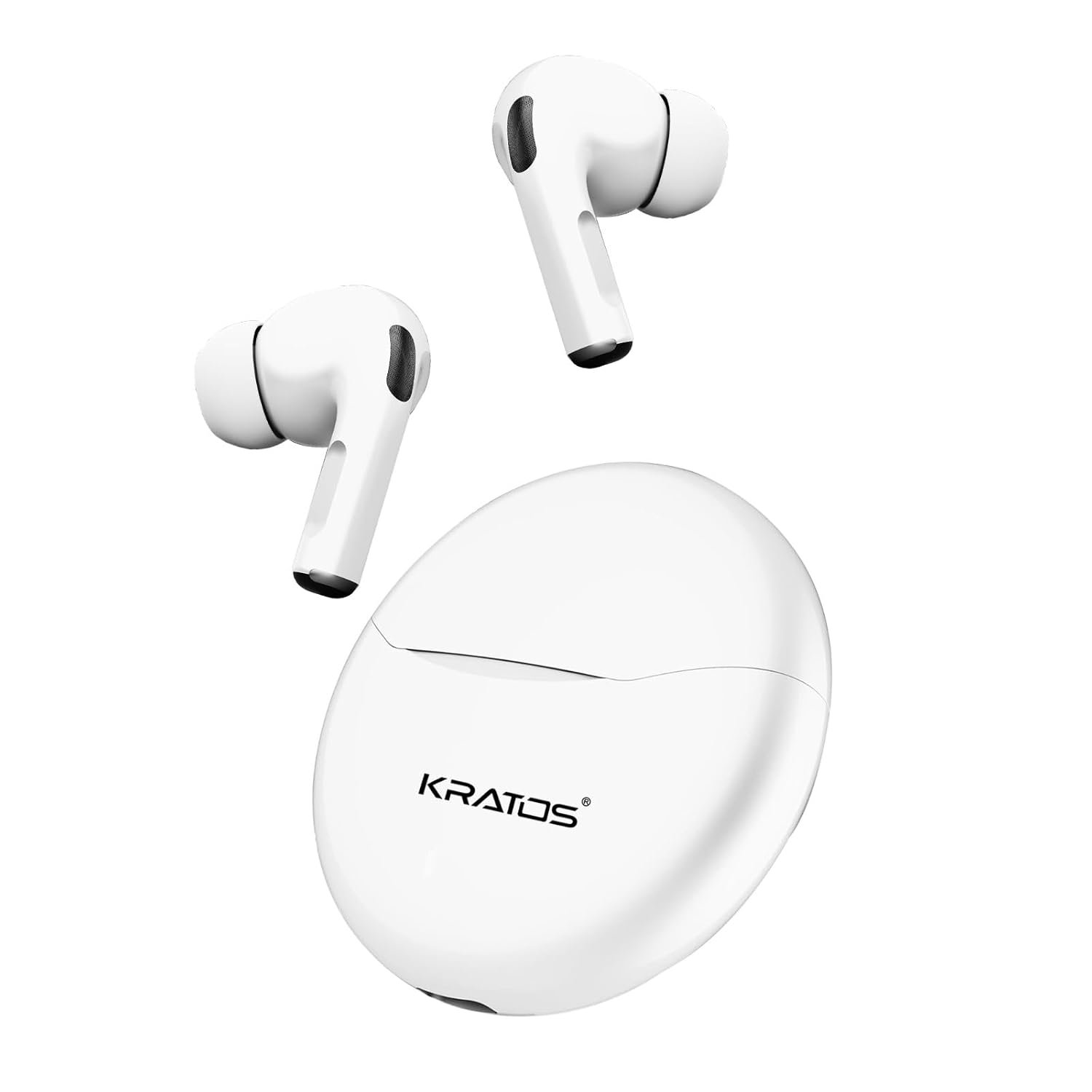 Kratos TW02 Ear Buds Wireless with 60H Playtime, Noise Isolation & Clear Calls, Bluetooth Earbuds with Voice Assistant, Ear Buds with Bluetooth V 5.3 & with Type C Fast Charging, IPX5 TWS Earp