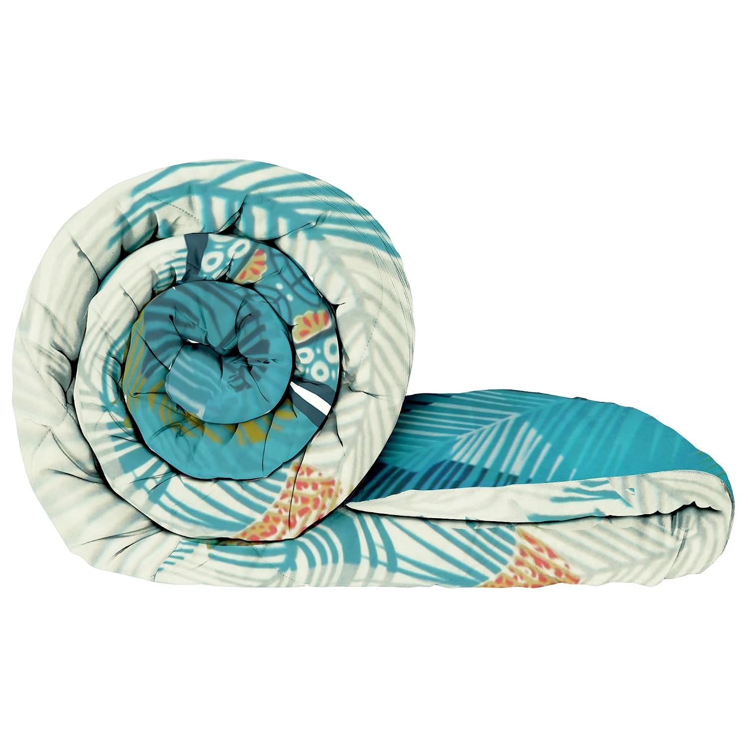 Single Bed Comforter 180 GSM Reversible Microfiber | Comforter Single | AC Comforter Single Bed | Lightweight All Season Comforter | Blanket Single Size - Blue & White