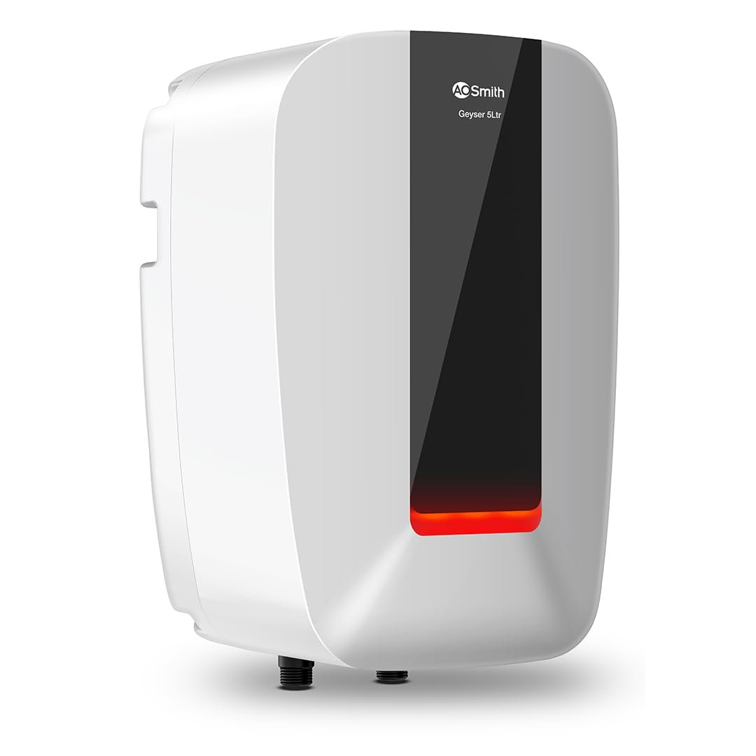 AO Smith EWS NEO 5L Instant Water Heater Geyser | 3KW Heating Element | Stainless Steel Tank | 5-Level Safety Protection | Suitable For Kitchen & Bathroom | 5 Yr Tank Warranty