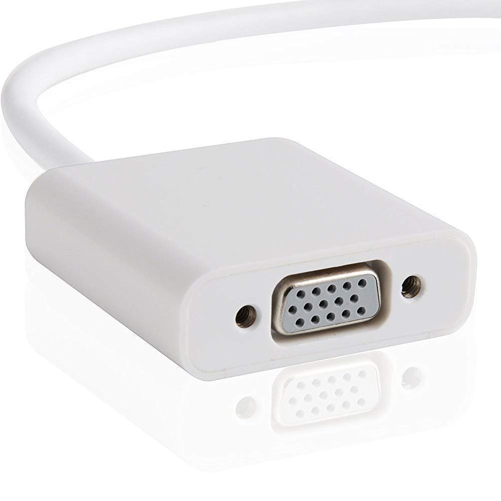 Madhabi Mini DP to VGA Adapter 1080p, Thunderbolt to VGA Female Converter for MacBook Pro/Air, Windows Laptop, Monitor, Projector – Plug & Play
