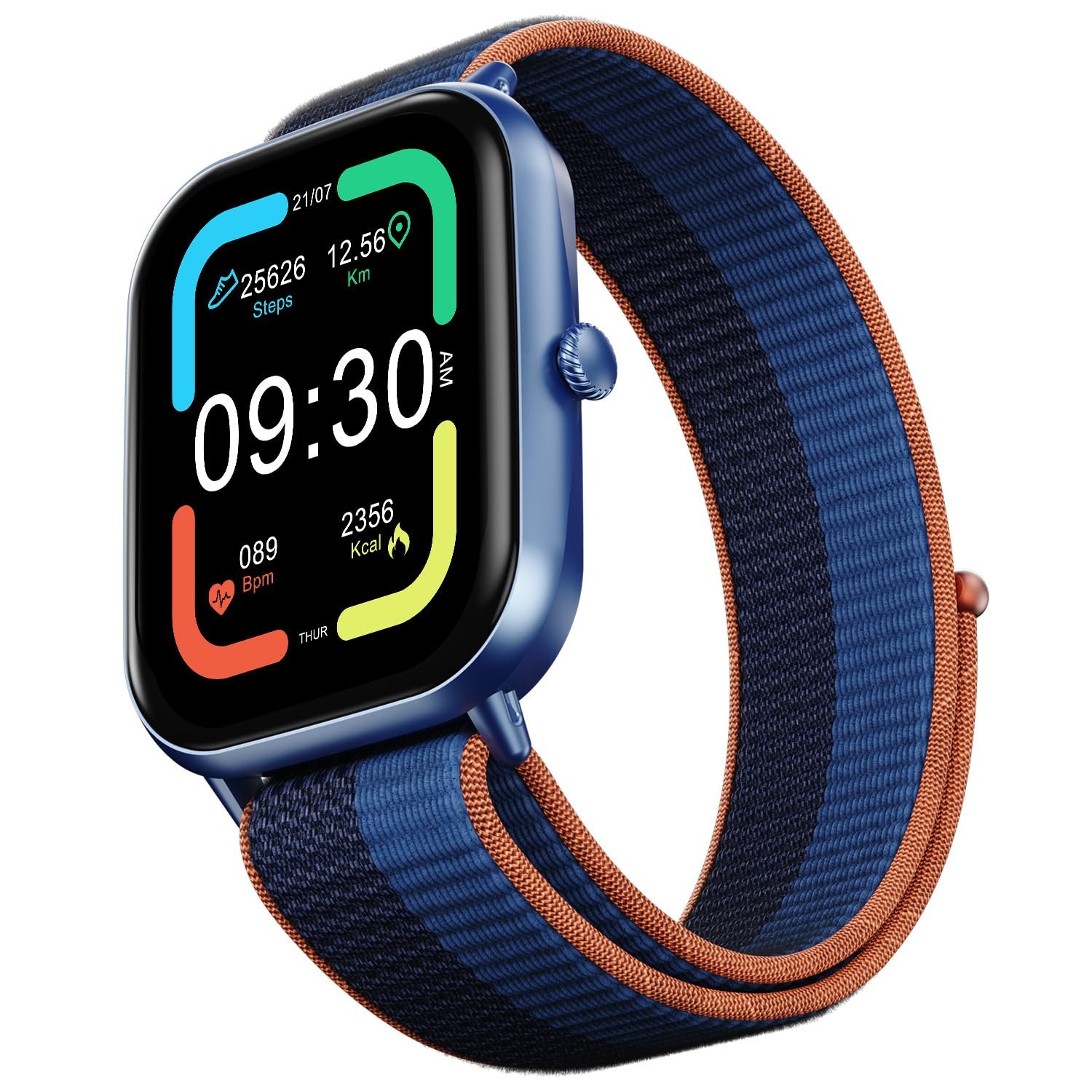 Fire-Boltt Ninja Call Pro Max Nyluxe Smart Watch 2.01" with Bluetooth Calling, Voice Assistance, SpO2 & Heart Rate Monitor, 120+ Sports Modes, IP67 Waterproof, Smart Watch for Men & Women 