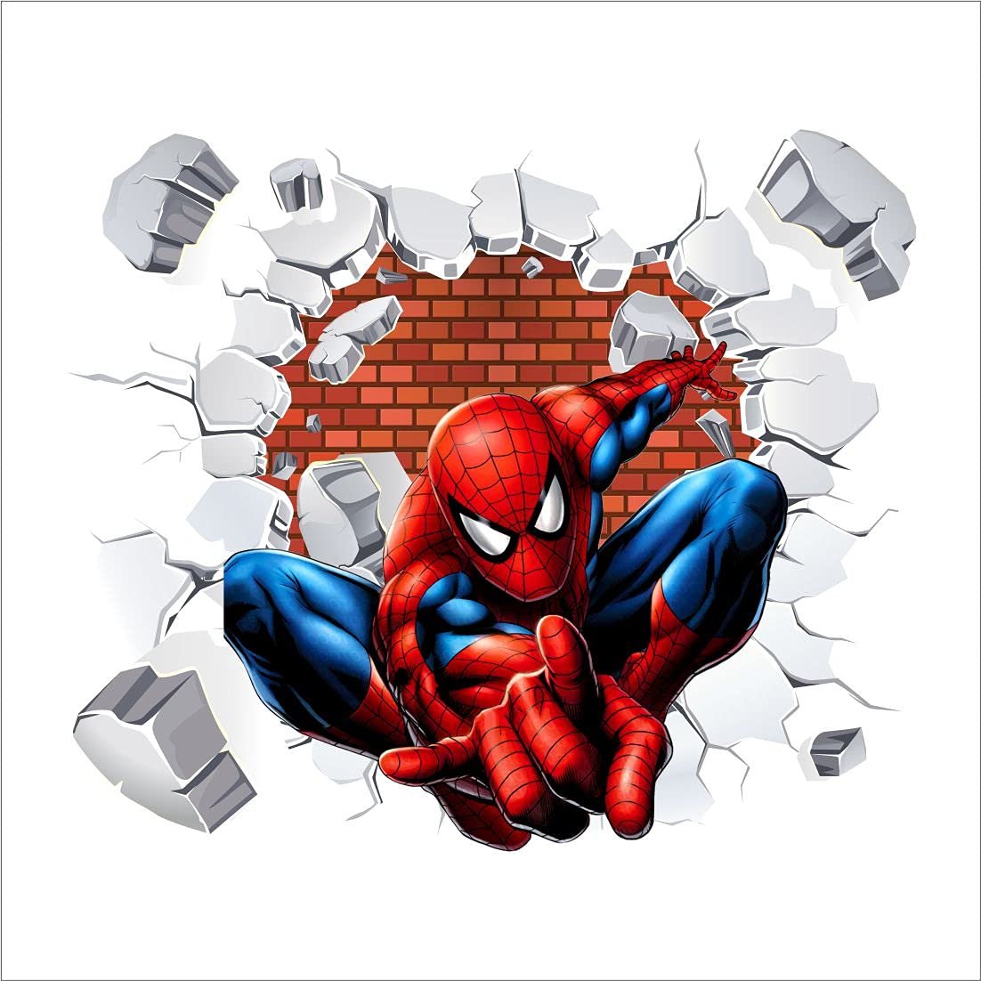 Artway 'Spiderman Super Hero Cartoon' for Living Room, Bedroom, Wall Stickers (PVC Vinyl, 90cm x 60 cm)-Self-Adhesive