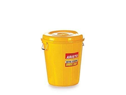 Aristo Plastic Storage Bucket 32 L,Yellow (1 Piece), (39(D) x 44)