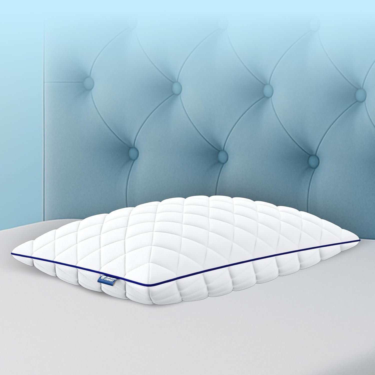 The Sleep Company Plush Pillow | Super Soft | 100% Virgin Microfiber Filling | Hypoallergenic |White, Pack of 2
