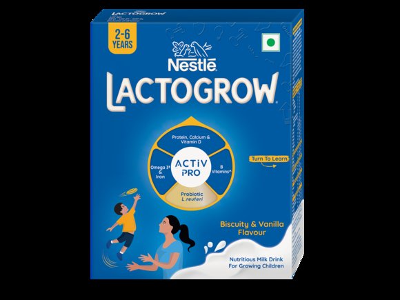 Nestlé LACTOGROW™ Nutritious Milk Drink in Biscuity and Vanilla Flavour (2-6 Years) 400g Pack