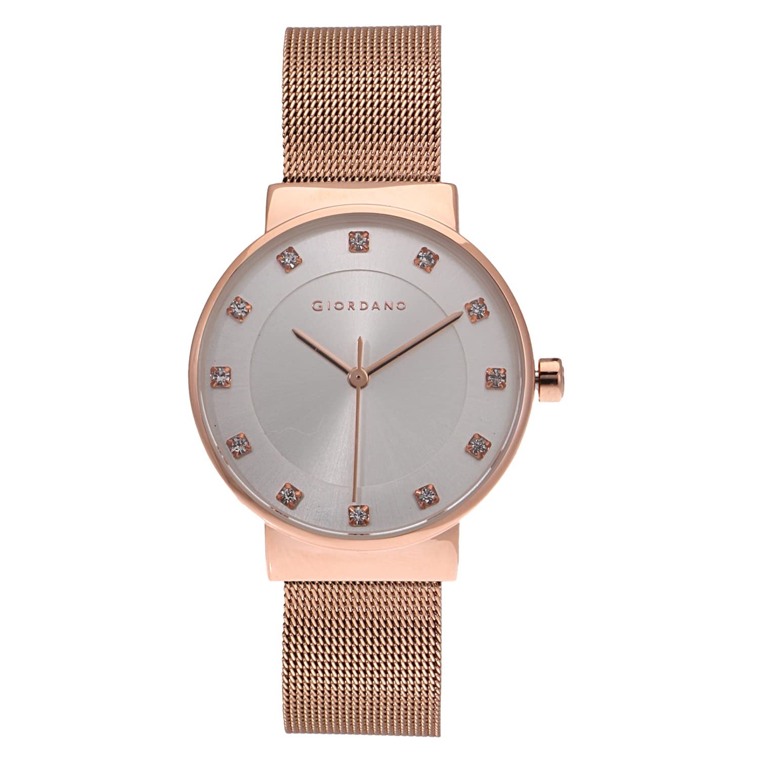 Giordano Analog Stylish Watch for Women | Water Resistant Simple and Fashion Watch Round Shape with Stainless Steel Case Wrist Watch for Ladies & Girls | Ideal Gift for Female - A2062