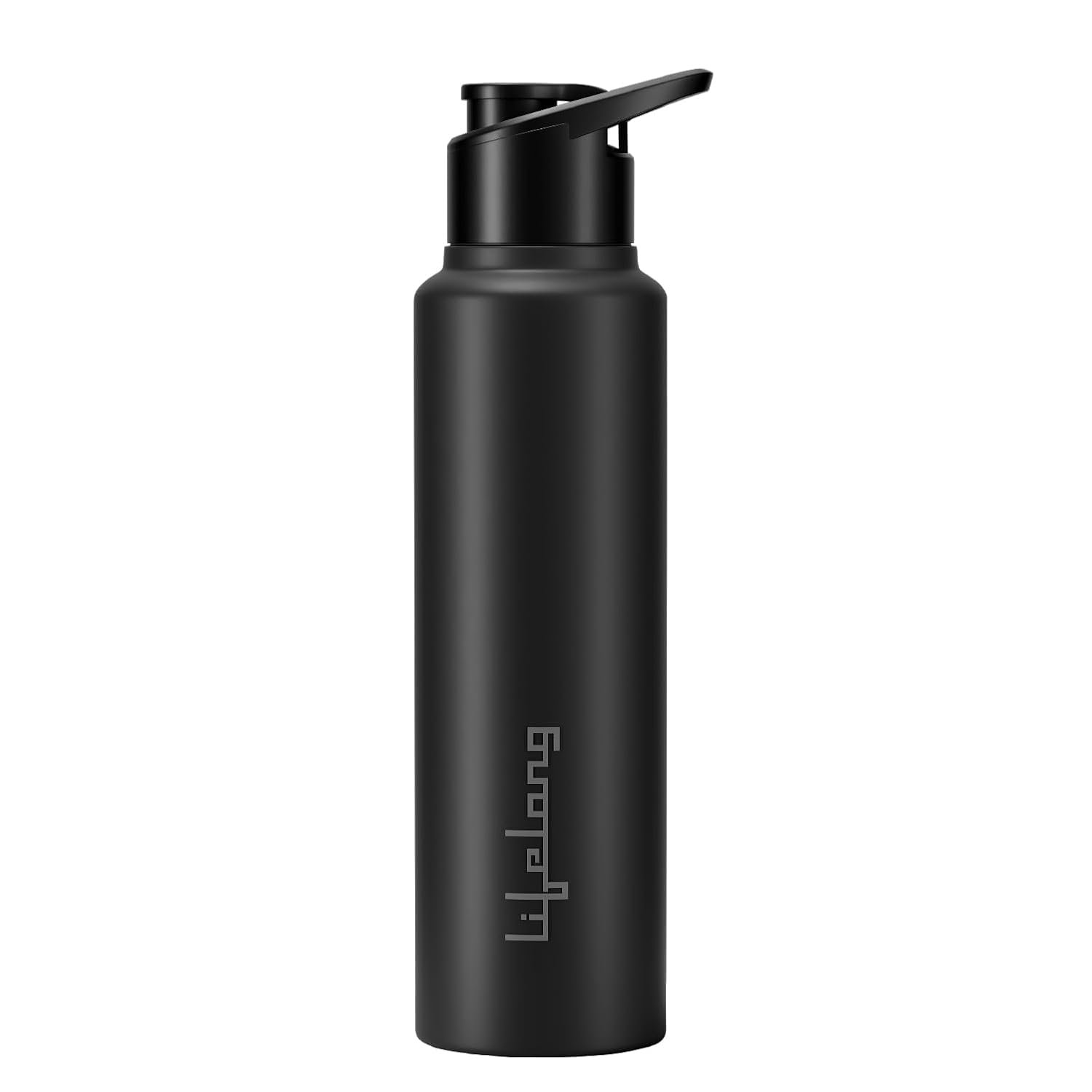Lifelong Stainless Steel Water Bottle with Sipper | 950ml Durable, Leak-Proof, Easy Grip, Rust Free, Easy-to-Clean, Odour-Free Bottle with Secure Cap for School, Travel, Gym & Work (LLWBTSP03, Bla
