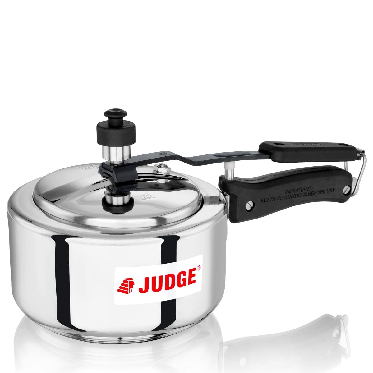 Judge by Prestige 2L Classic Stainless Steel Pressure Cooker (Innerlid)|Sturdy Handles |Gas & Induction Compatible