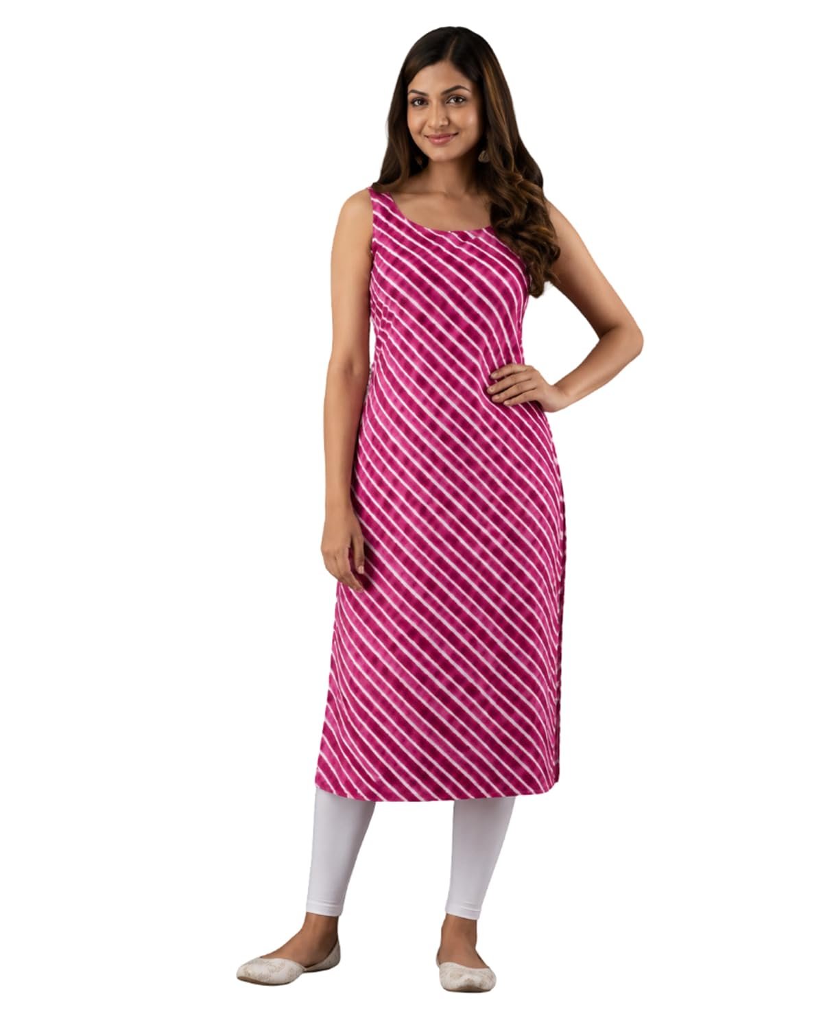 Women's Straight Fit Printed Crepe Kurta, Casual Wear Kurti Design No 179