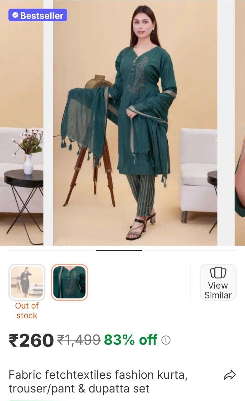 FABRIC FETCHTEXTILES Fashion Kurta, Trouser/Pant & Dupatta Set Price in India - Buy FABRIC FETCHTEXTILES Fashion Kurta, Trouser/Pant & Dupatta Set online at Shopsy.in