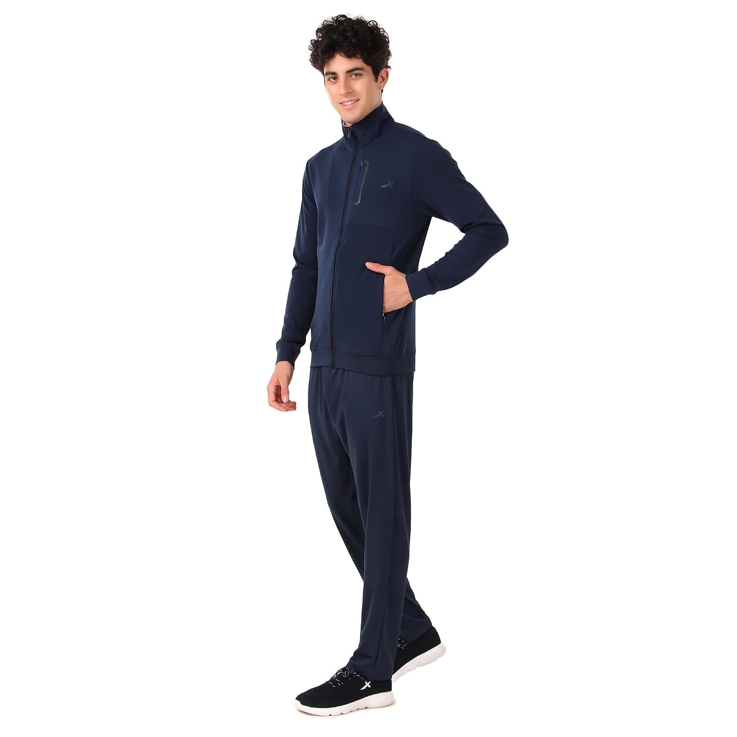 Vector X OTS-318 Men's Solid Winter Sports Gym Track Suit Zipper Set