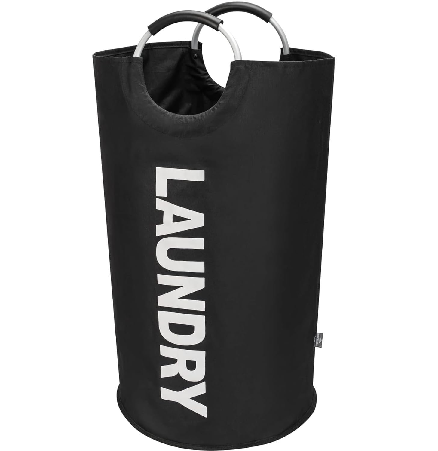 90 L Large Laundry Basket for Clothes, Collapsible Dirty Clothes Storage Bag with Padded Carry Handles, Waterproof Upright Laundry Hamper for Bedroom, Dorm, Apartment & Laundromat