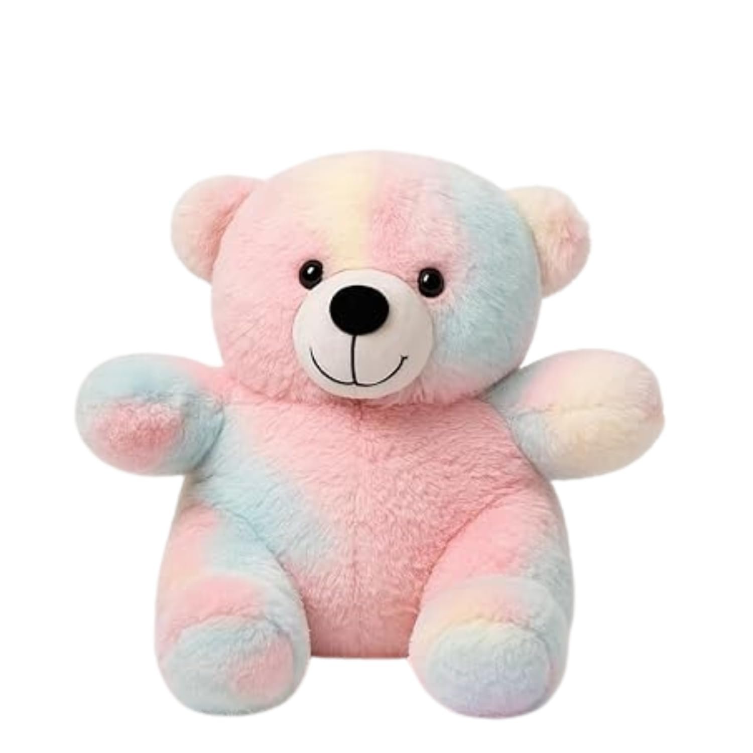 Super Soft Rainbow Teddy Bear Stuffed Toy Fluffy Multicolor Plush Doll with Cute Expression Ideal Gift for Children Toddlers Decoration Playtime Buddy Plush Collectors(30 CM)
