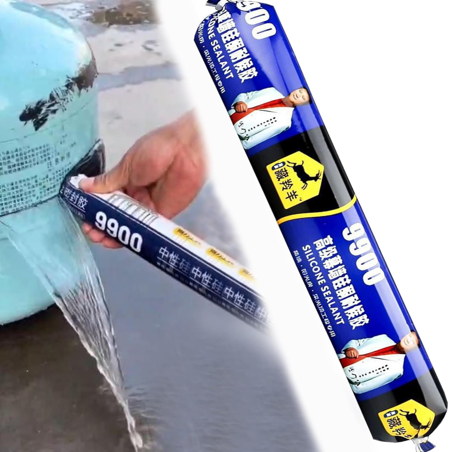 Waterproof Silicone Sealant Adhesive for Leakage Repair, Fast Drying Roof Sealant for Concrete, Water Tank, Metal, Steel, Aluminum, Iron & Bathroom Surface Crack Repair