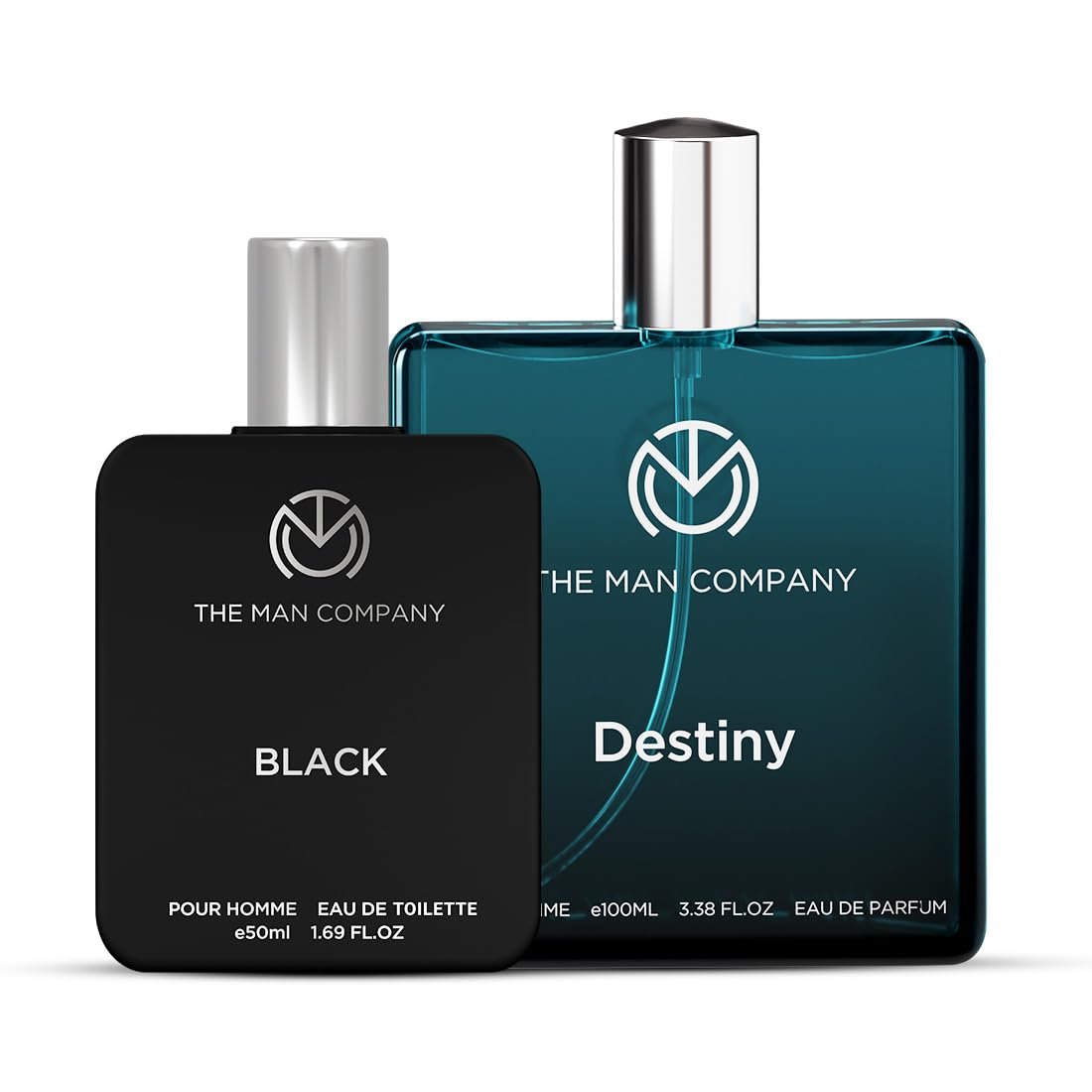 The Man Company EDT Perfume Gift Set | Black 50ml & Destiny 100ml | Valentine Gift Set For Husband, Boyfriend