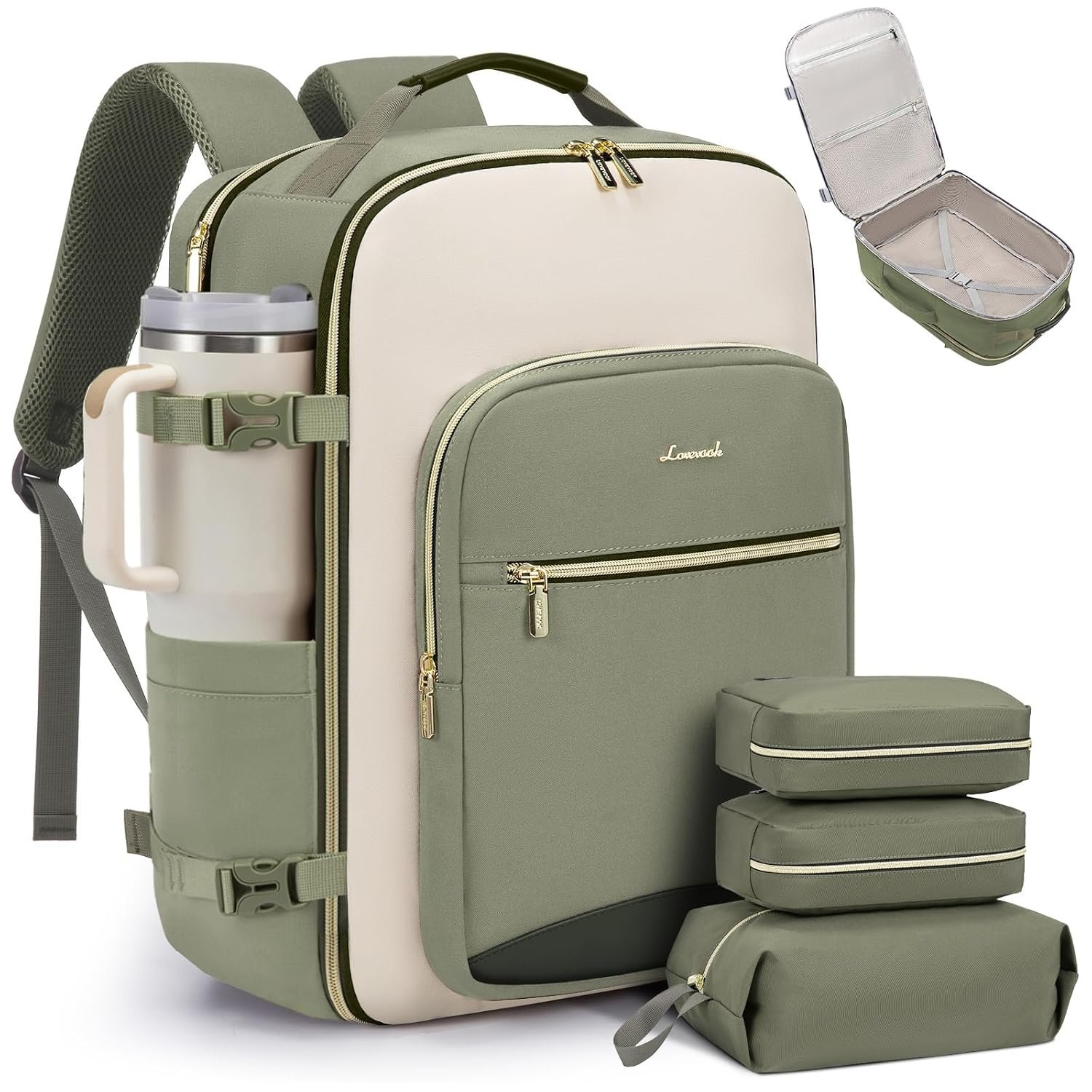 LOVEVOOK Travel Backpack for Women & Men Carry on Backpack Personal Item Essentials Bag