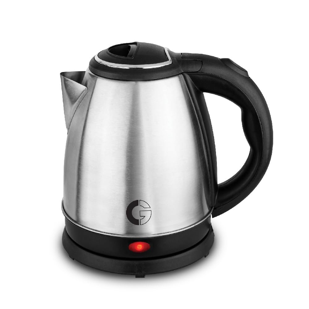 CG - EKSS18 SS 1.8 Ltr Electric Kettle 1350W with Dry Boil Protection, Auto Cut Off, Cool Touch Ergonomic Handle, Double Wall Insulation, 2 Yr Replacement Manufacturer Warranty - Black