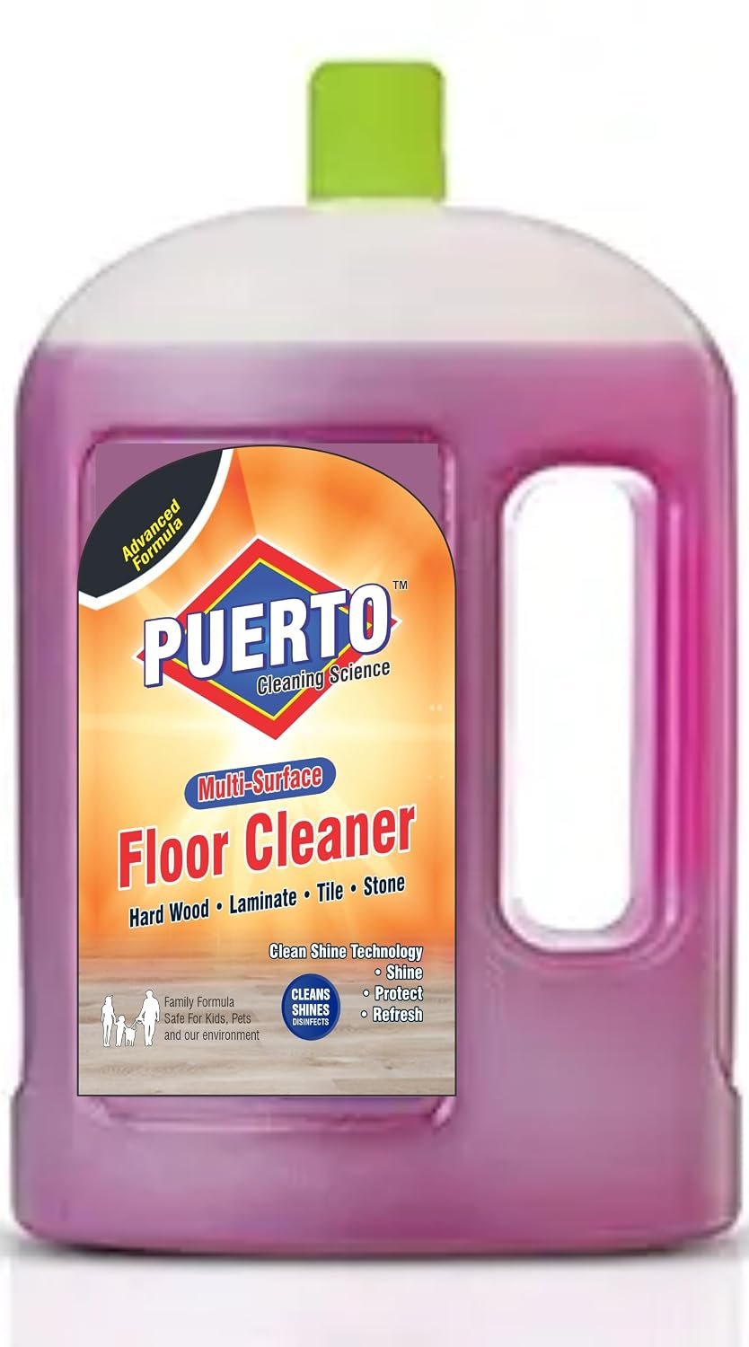 Puerto Disinfectant Surface & Floor Cleaner, (Lavender) - 2 Ltr (Pack of 1) | Cleans 99.9% Germs | Suitable for Bathroom & Floor surfaces like ceramic, marble, granite, mosaic etc.