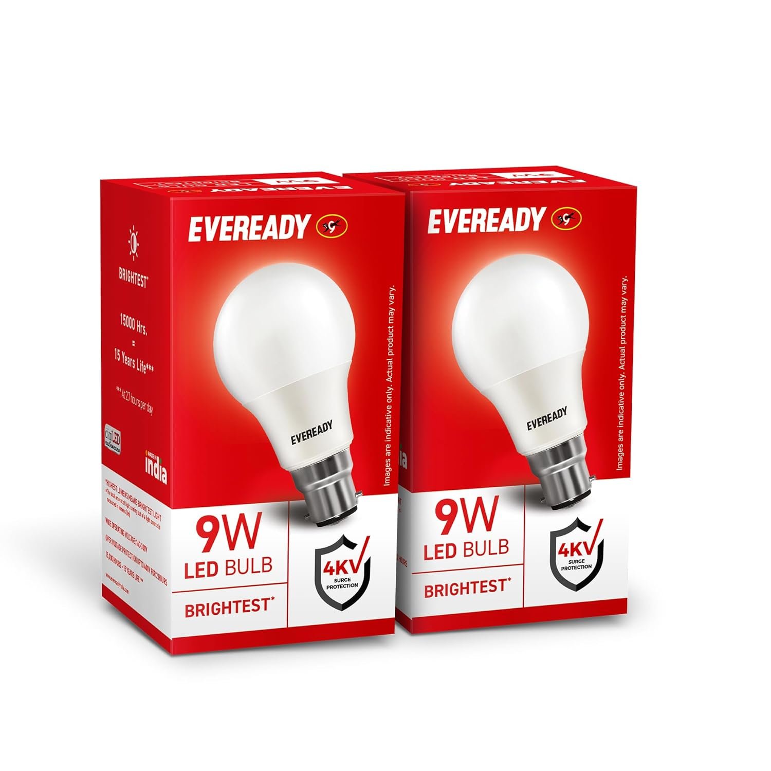 EVEREADY 9W LED Bulb, Cool Day Light (6500K), B22 Base